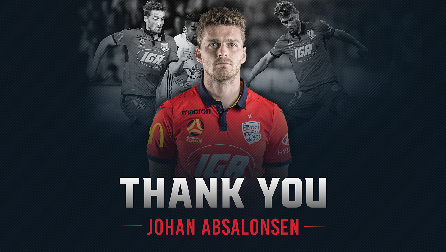 Johan Absalonsen is leaving Adelaide United to return to Denmark