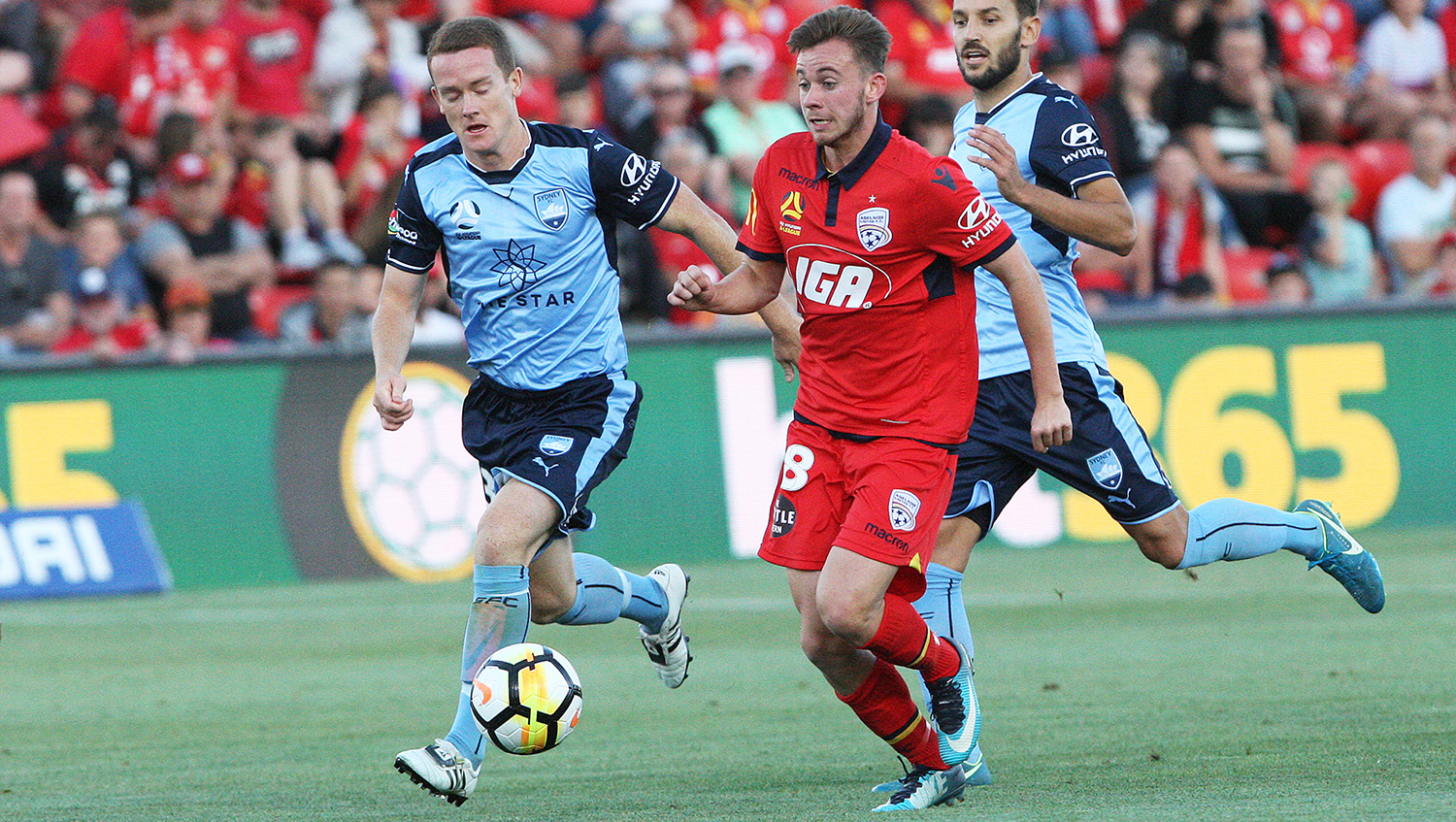 Lachlan Brook Adelaide United vs Sydney FC