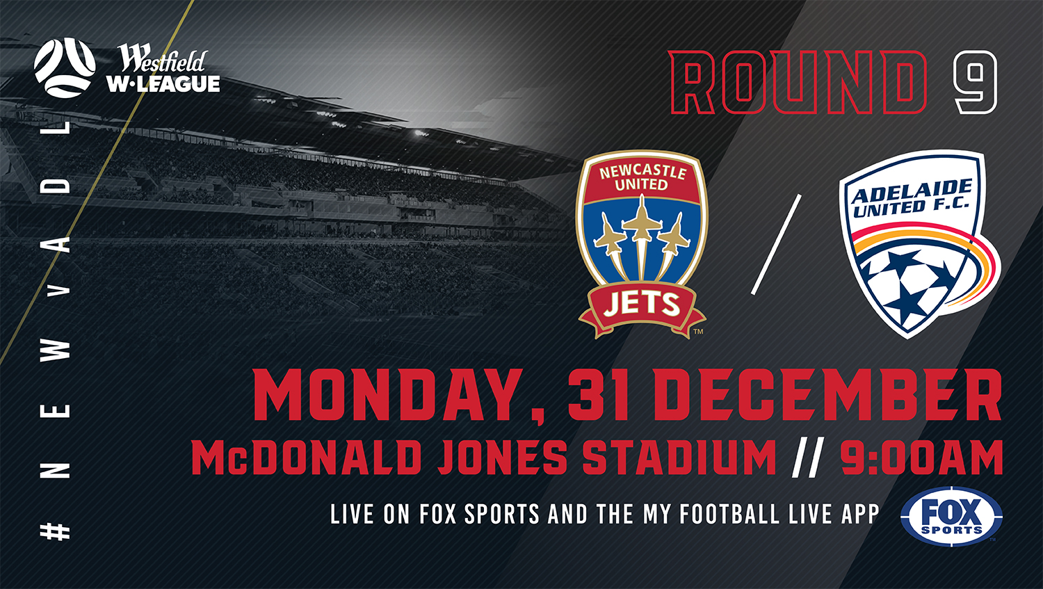 Westfield W-League Newcastle Jets vs Adelaide United match details
