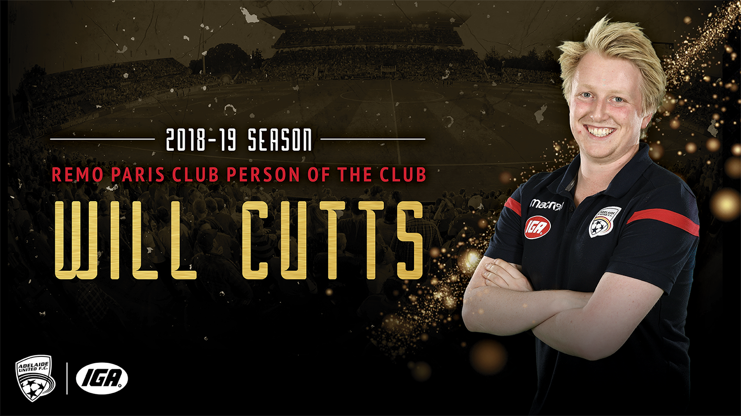 Adelaide United 2018/19 emo Paris Club Person of the Year - Will Cutts