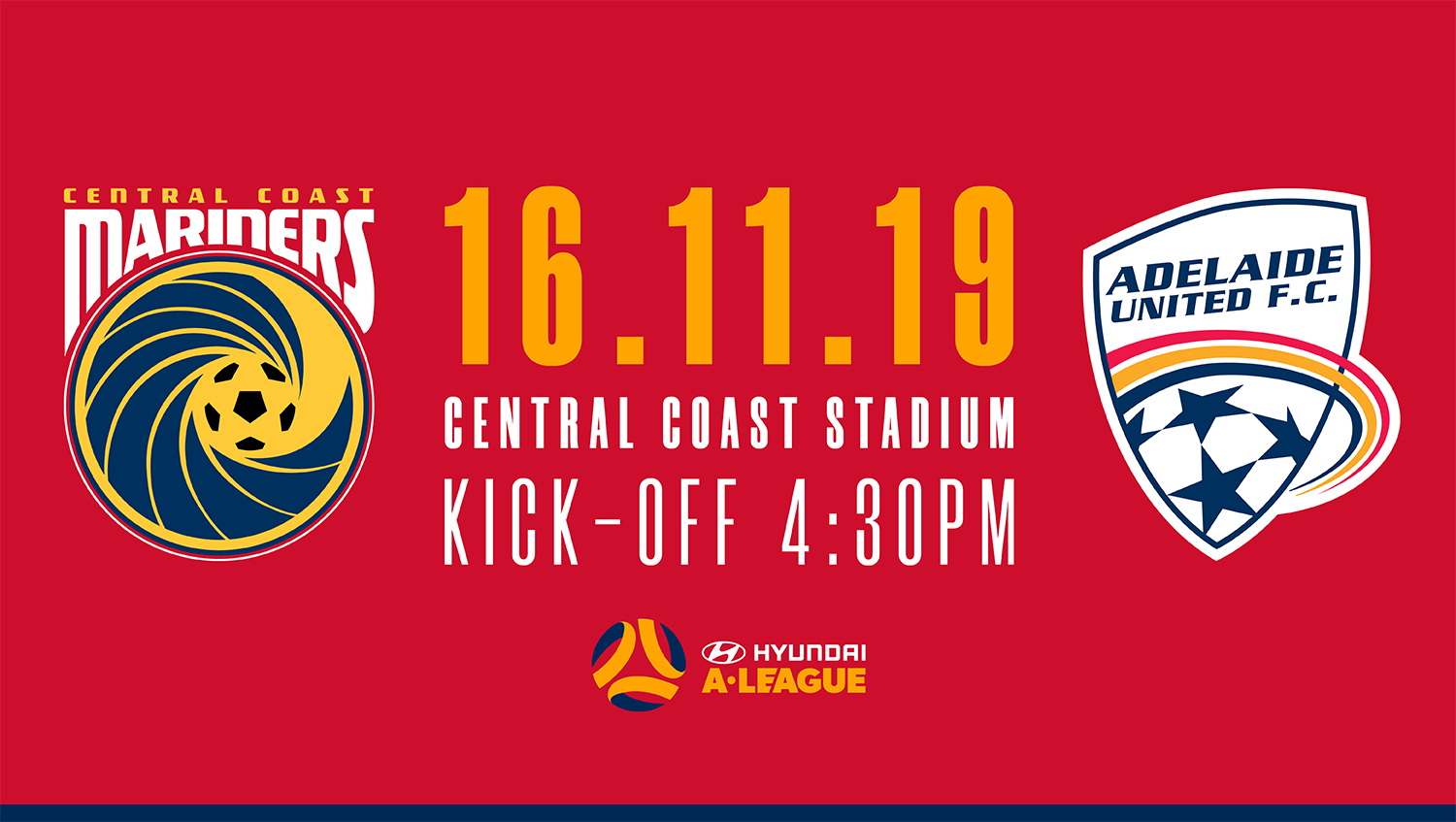 Central Coast Mariners vs Adelaide United Hyundai A-League 2019/20