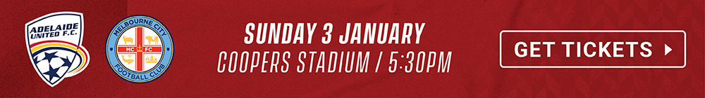 Adelaide United vs Melbourne City January 3 tickets