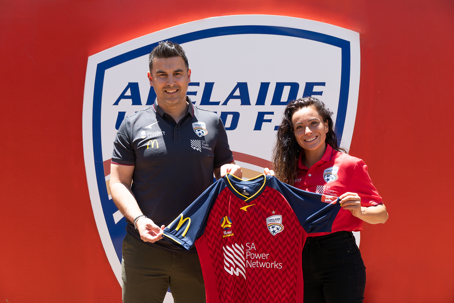 Maria Jose Rojas and Adelaide United Head of Women's Football Ivan Karlovic