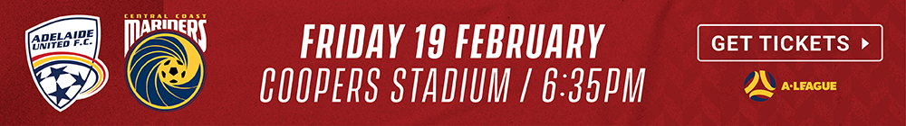 Adelaide United vs Central Coast Mariners ticket banner