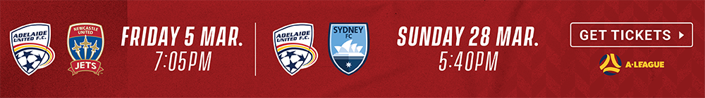 Adelaide United ticket banner