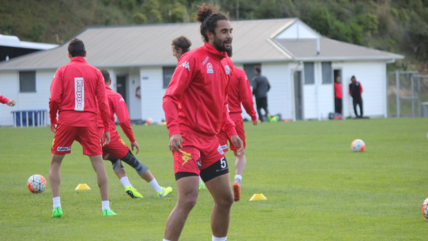 Osama Malik in preparation for United's clash with Wellington Phoenix in Round 6.