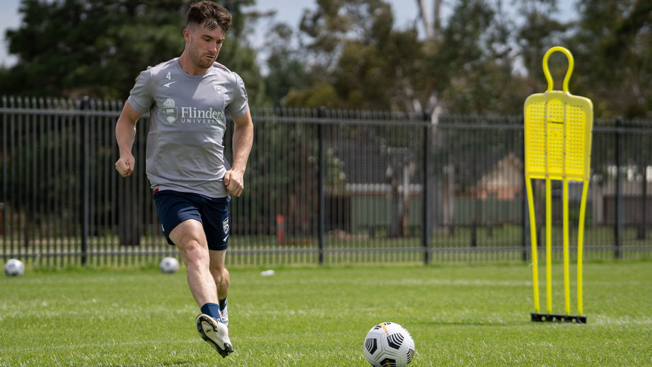 Ryan Strain Adelaide United training