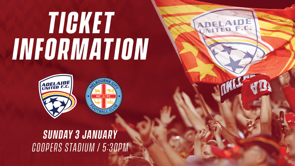 Adelaide United vs Melbourne City tickets on sale