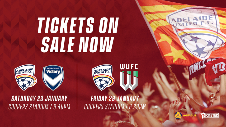 Adelaide United tickets on sale