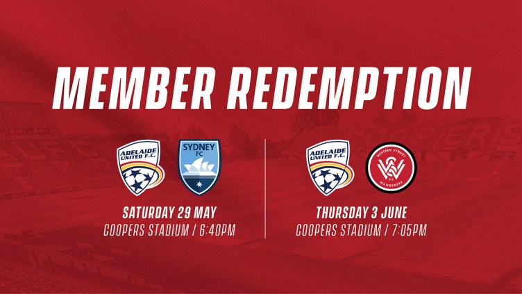Adelaide United Member Redemption and Ticketing Information