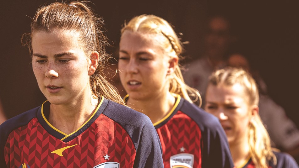 Emily Hodgson and Matilda McNamara Adelaide United Women