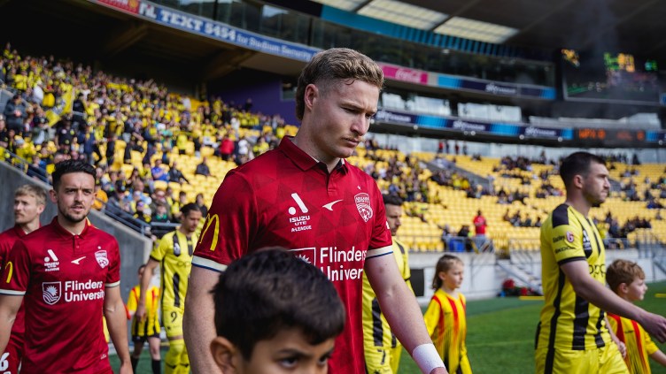 Harry Van der Saag prepares to make his A-Leagues debut for the Reds against the Nix.