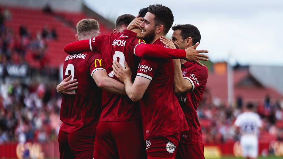 The Reds ran-out 2-1 winners over Perth Glory at Coopers Stadium.