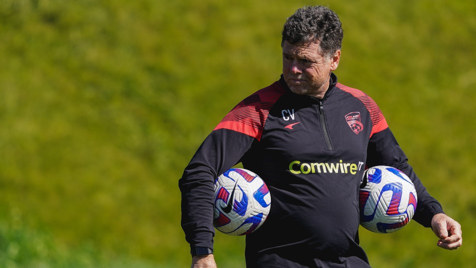 Carl Veart leading training for the Reds.