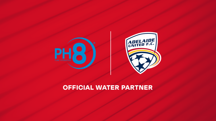 Adelaide United has partnered with PH8 as the Club's official water partner for the next three years.