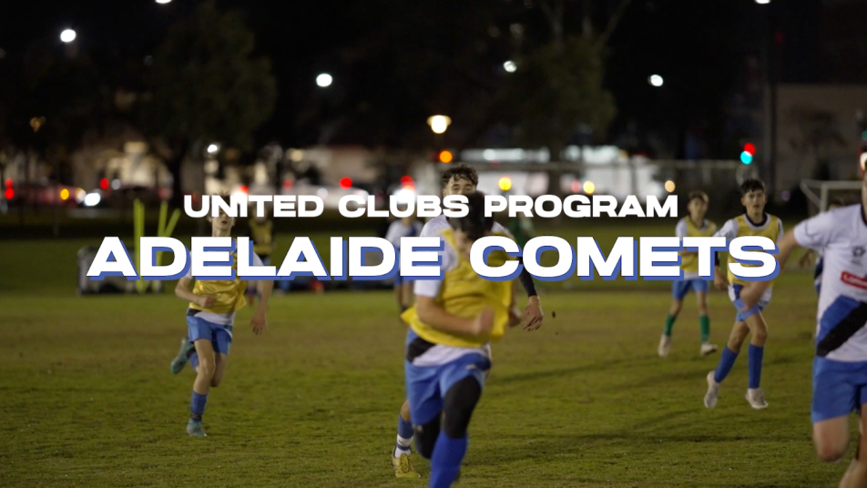 The United Clubs Program truly embodies the essence of football in South Australia. These are our United Clubs. This is Adelaide Comets.