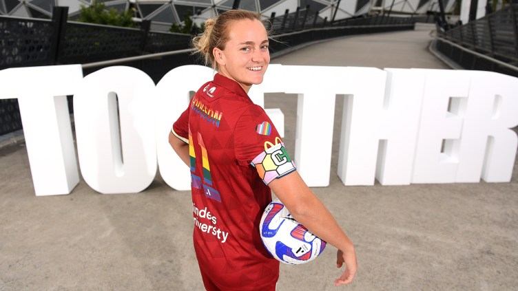 Adelaide United Captain, Isabel Hodgson, spoke to media in Melbourne on Monday morning approximately one month out from the A-Leagues Pride Cup double header with Melbourne Victory.