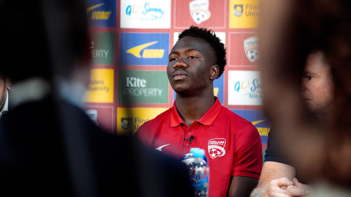 Image accompanying Adelaide United coverage of Nestory Irankunda's development and Bayern Munich transfer