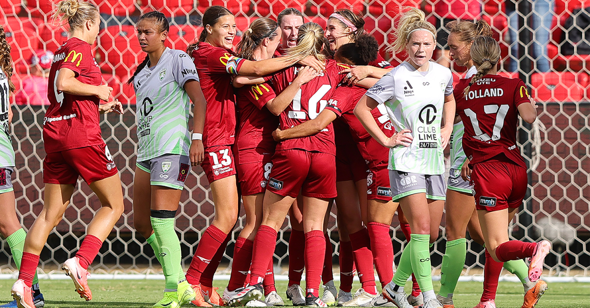 Adelaide’s record run rolls on as in-form striker sends Reds second in ...