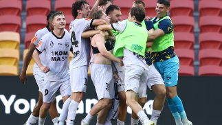 Stoppage time drama as Brody Burkitt’s perfect hat-trick sees Adelaide beat Brisbane