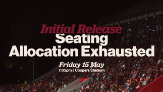 Red’s Home Semi-Final Ticket Seating Allocation Exhausted 